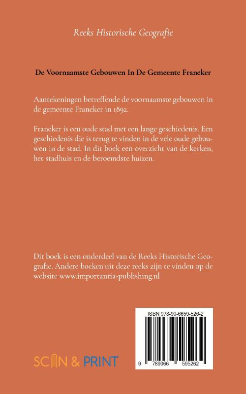 De voornaamste gebouwen in de gemeente Franeker - ISBN 9789066595262